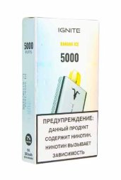 IGNITE 5000 затяжек V2 (Banana ice) (M)