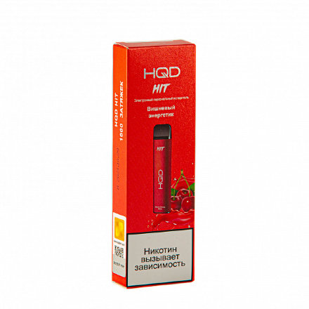 Купить Электронная сигарета HQD Hit Вишневый энергетик ОРИГ 1600 тяг