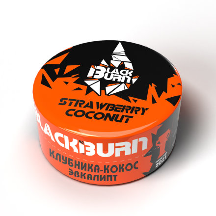 Купить Табак Black Burn Strawberry coconut (Клубника - Кокос и Эвкалипт) 25гр (М)