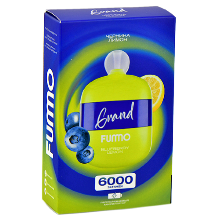 Купить Электронная сигарета Fummo Grand 6000 тяг Черника лимон