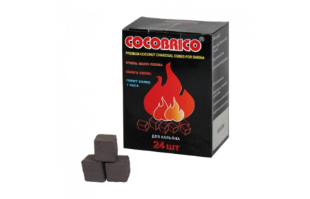 Купить Кокосовый уголь для кальяна Cocobrico 24 шт