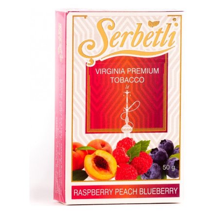 Купить Табак Serbetli - Raspberry Peach Blueberry (Малина Персик Черника)  50гр