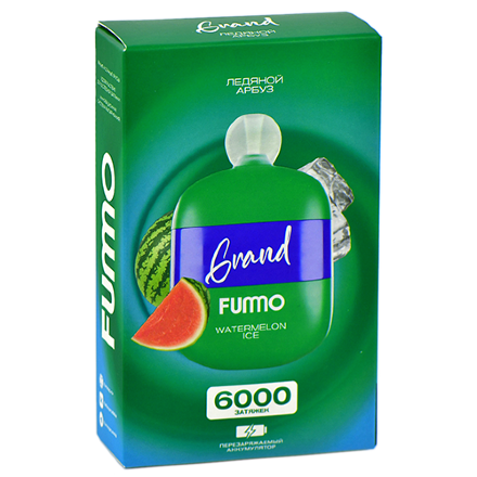 Купить Электронная сигарета Fummo Grand 6000 тяг Ледяной арбуз