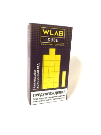 Купить Электронная сигарета WLAB Cube 7000тяг Ананасово-кокосовый лед