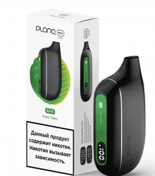 Купить Электронная сигарета Plonq Max Smart 8000 (M) Киви лайм