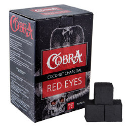 Кокосовый уголь для кальяна COBRA Red Eyes Big 1 кг 25мм