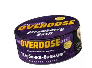 Купить Табак Burn Overdose Strawberry Basil (Клубника-базилик) 25 гр (М)