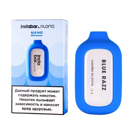 Купить Электронная сигарета Instabar by Plonq 5000 (M) Blue Razz
