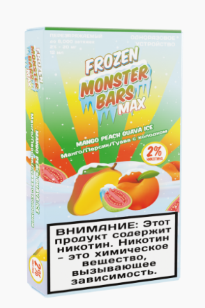 Купить Monster bars Mango Peach Guava Ice 6000 puffs (M)