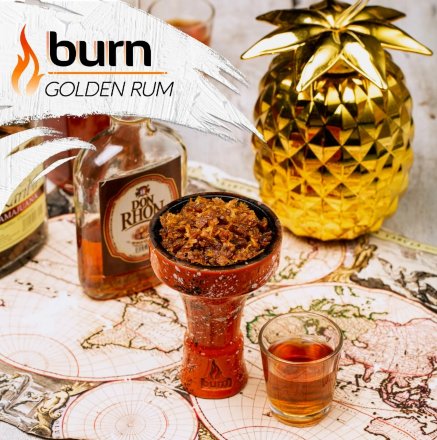 Купить Табак BURN Golden Rum 100 гр. (золотой ром)