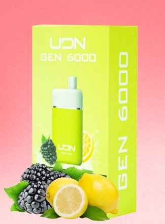 Купить Электронная сигарета UDN GEN 6000 Черная смородина лимон