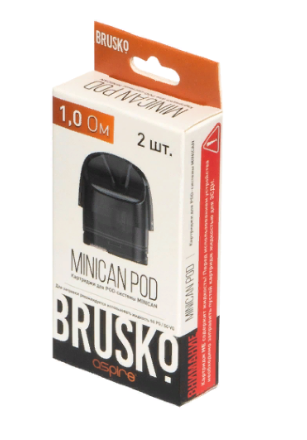 Купить Картридж Brusko Minican &quot;Черный&quot;, 3.0 мл, 1.0 Ом 1шт (1шт/пач)