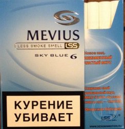 Сигареты с фильтром Mevius Sky Blue LSS (м)