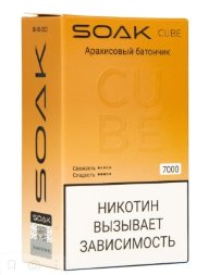 Электронная сигарета Soak Cube 7000 (M) Арахисовый батончик