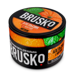 Бестабачная смесь для кальяна Brusko - апельсин с мятой 50 гр.