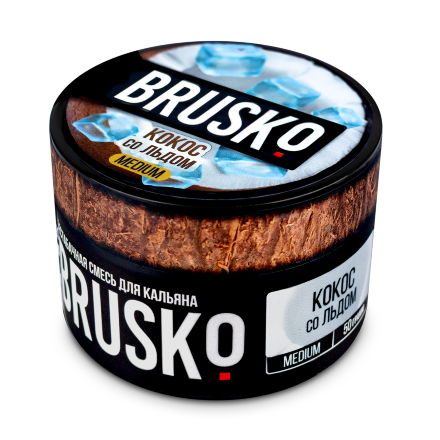 Купить Бестабачная смесь для кальяна Brusko - кокос со льдом 50 гр.