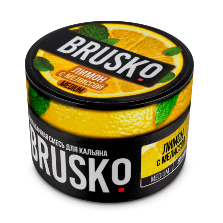 Купить Бестабачная смесь для кальяна Brusko - лимон с мелиссой 50 гр.
