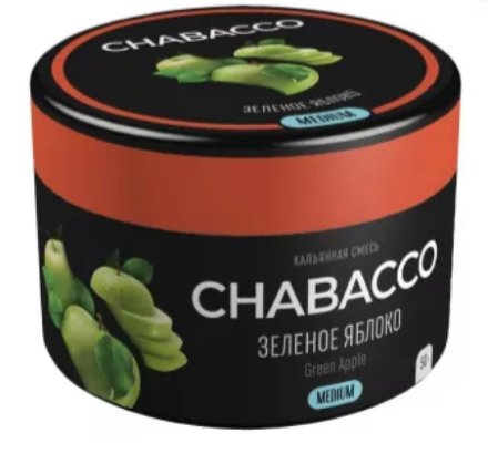 Купить Chabacco MEDIUM Green Apple 50гр (М)
