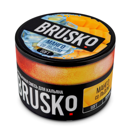 Купить Бестабачная смесь для кальяна Brusko - манго со льдом 50 гр.