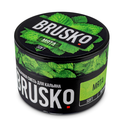 Купить Бестабачная смесь для кальяна Brusko - мята 50 гр.