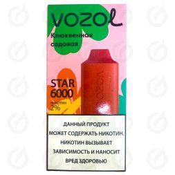 Электронная сигарета VOZOL Star 6000 Клюквенная содовая